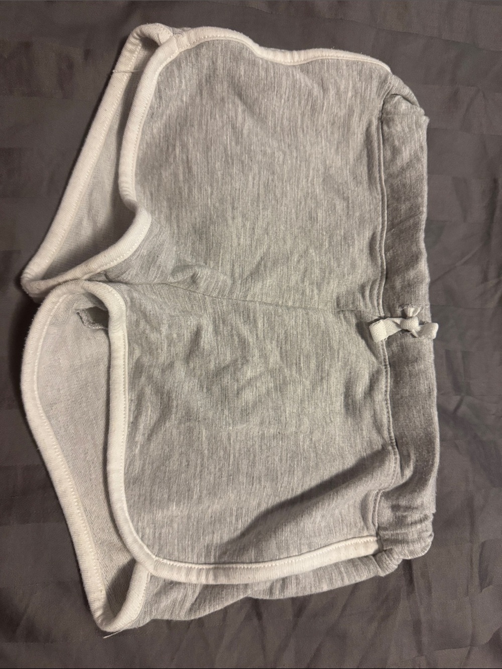 Kids Grey Athletic Shorts with White Trim